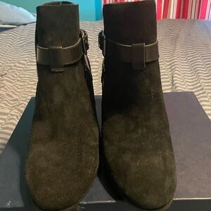 Cole Haan Black Suede Ankle Booties